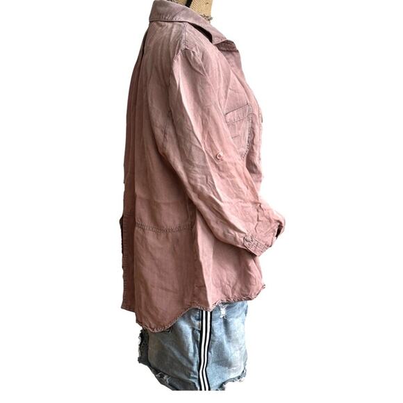 ANTHRO - BELLA DAHL women's Tencel lyocell Bella Dahl Button Down Shirt Jacket - Picture 6 of 13